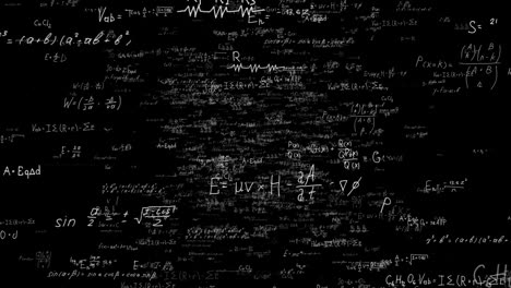 Mathematische-Gleichungen-Und-Diagramme,-Animation-Eines-Abstrakten-Naturwissenschaftlichen-Mathematikhintergrunds